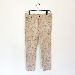 Lauren Ralph Lauren women’s tan Victorian floral print skinny jean